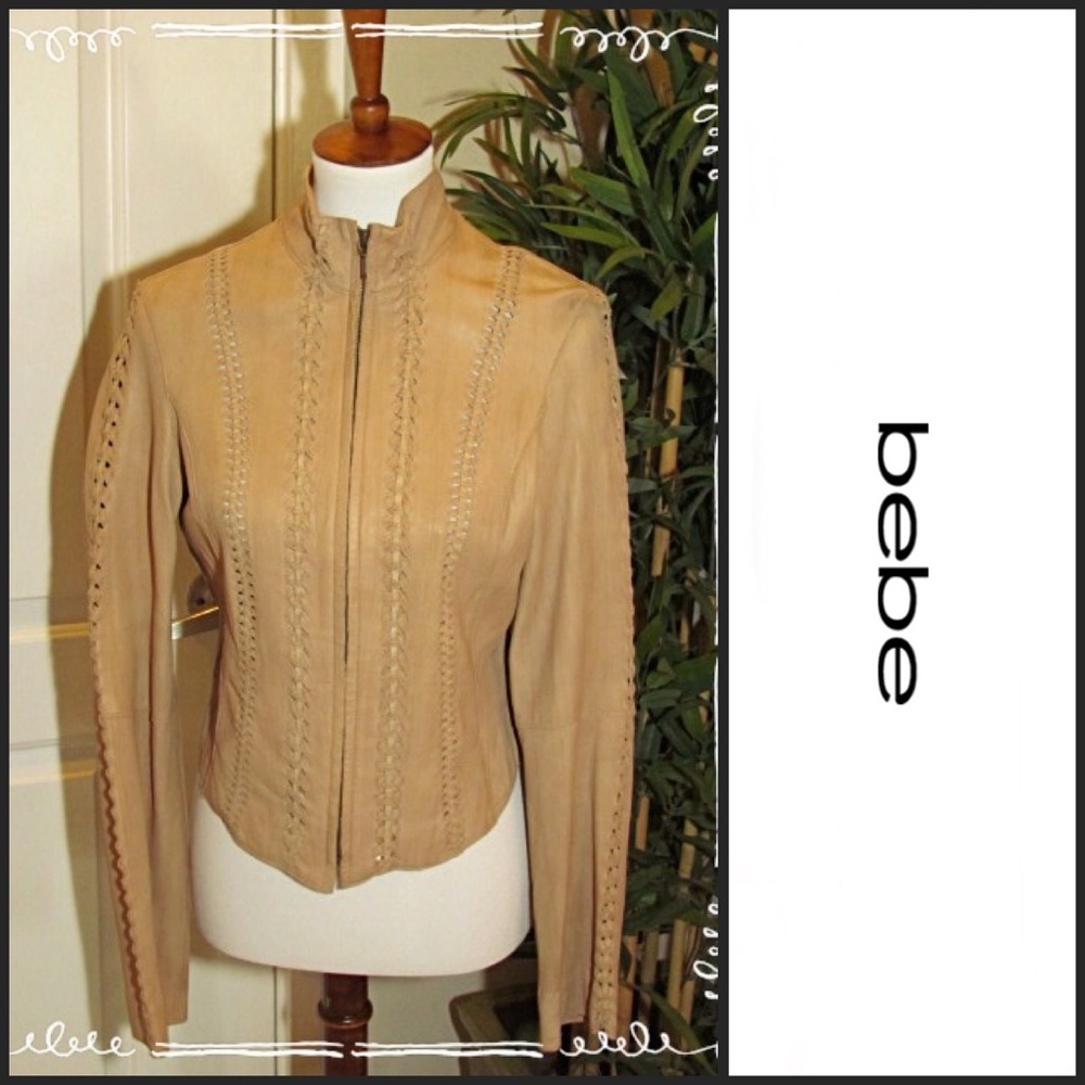 🧥 Bebe 100% Unlined Fitted Leather Jacket 🧥